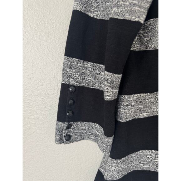J. Crew Black Gray Long Sleeve Dress‎ Size Small - Picture 3 of 5